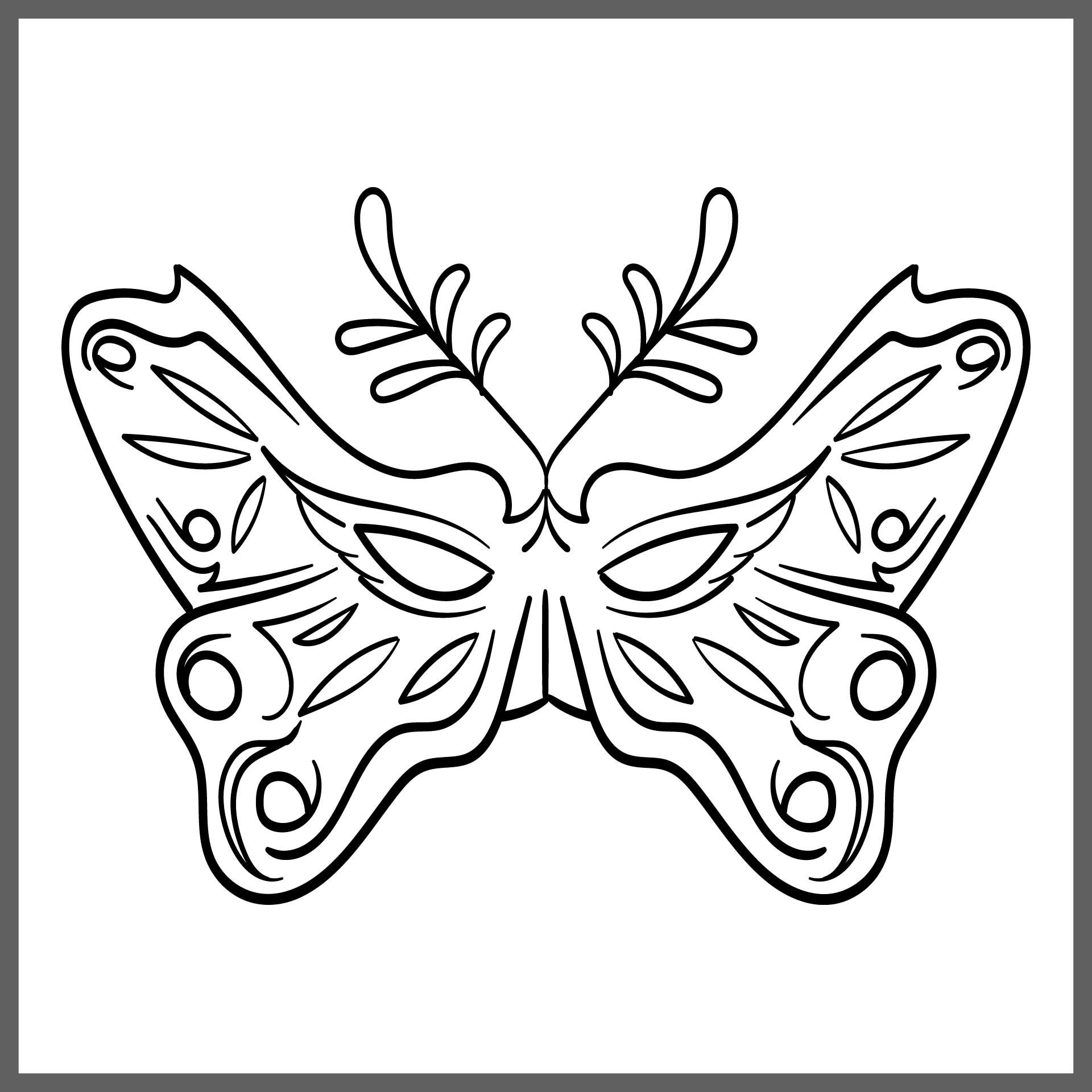 13 Best Butterfly Mask Printable Coloring Pages - printablee.com