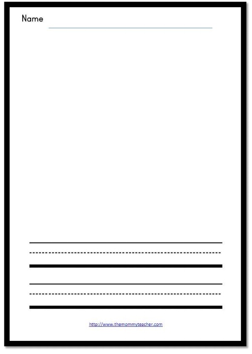 Printable Drawing Writing Template