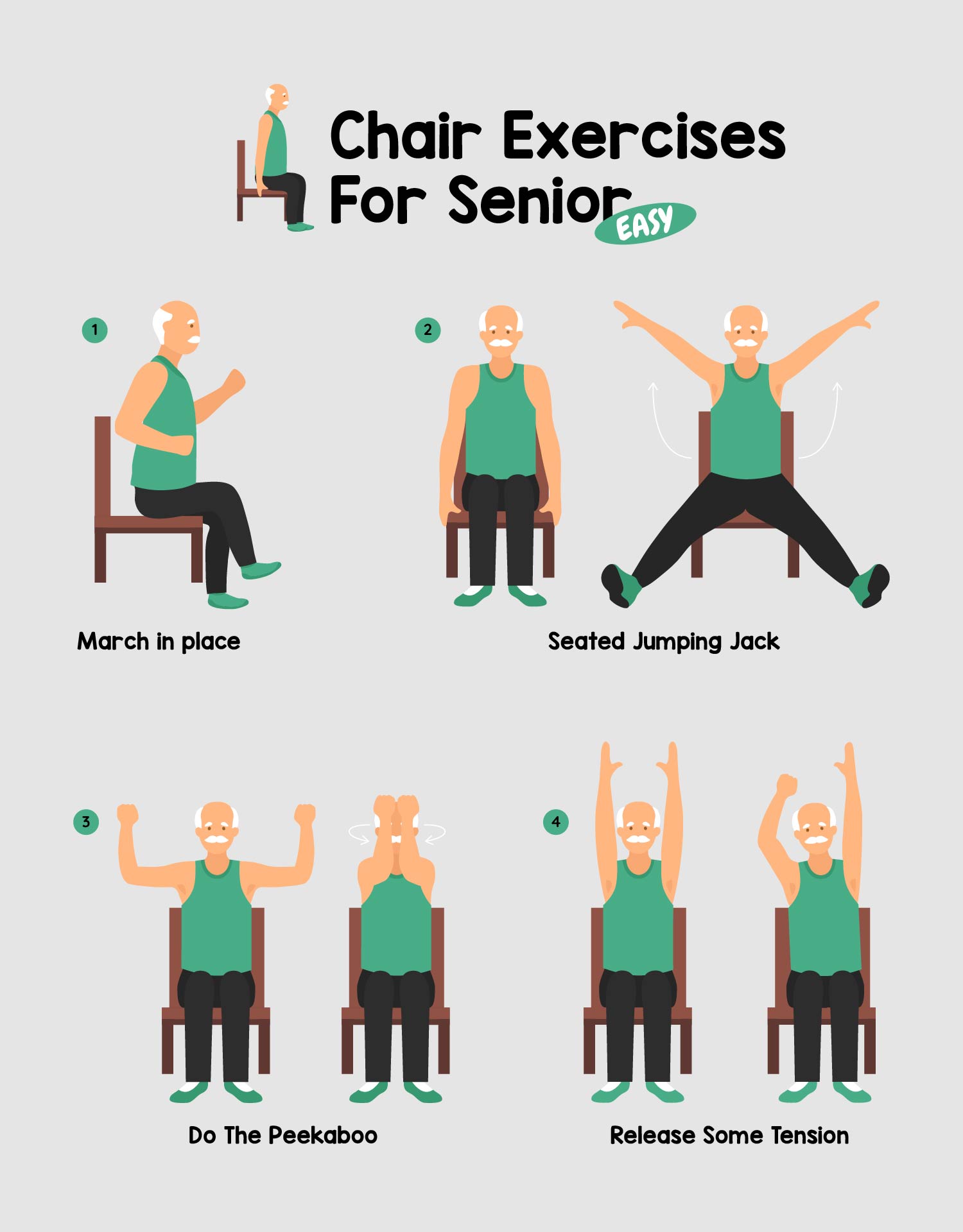 7 Best Images of Printable Seated Exercises For Seniors - Senior Chair ...