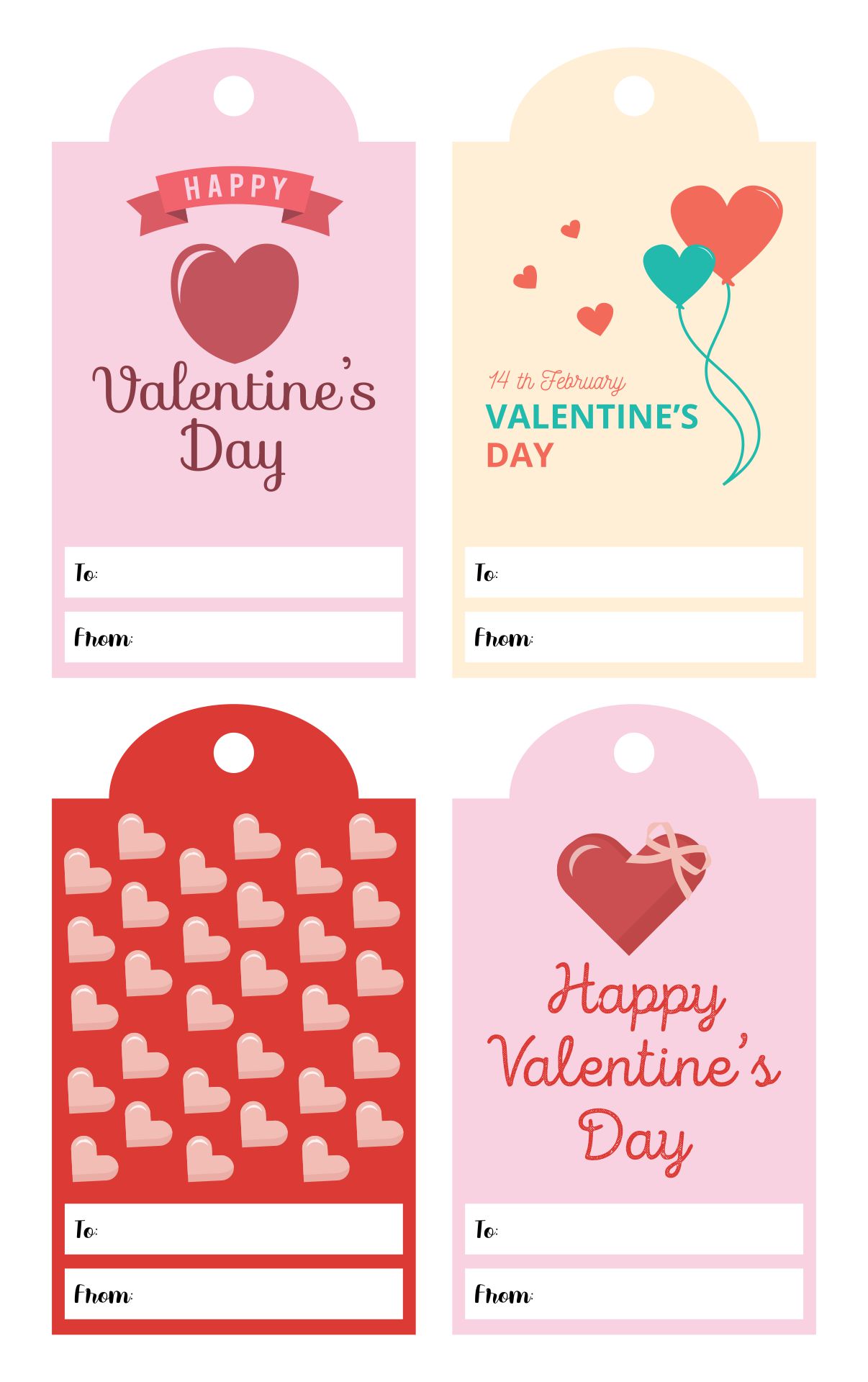 Happy Valentine Printable Gift Tags