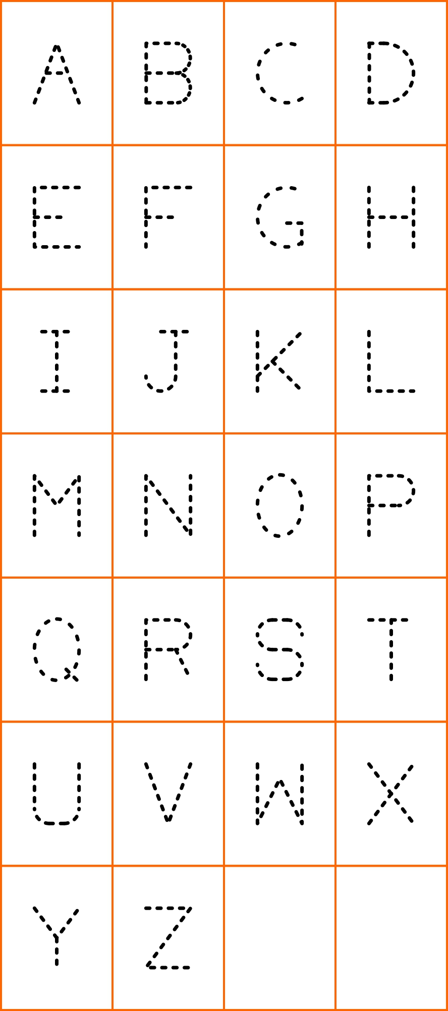 Alphabet Tracing Template