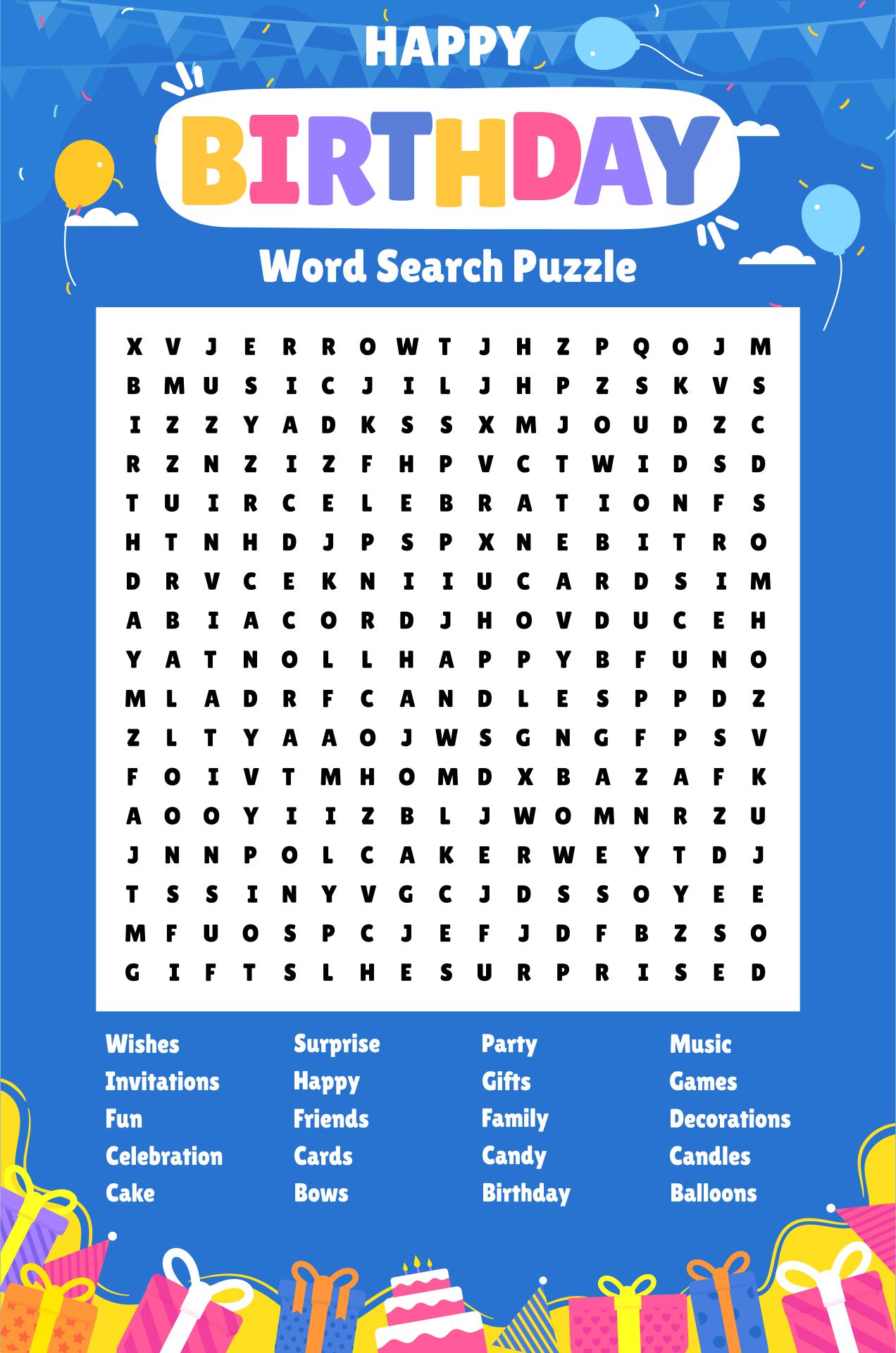 4 Best Happy Birthday Word Search Printable PDF For Free At Printablee