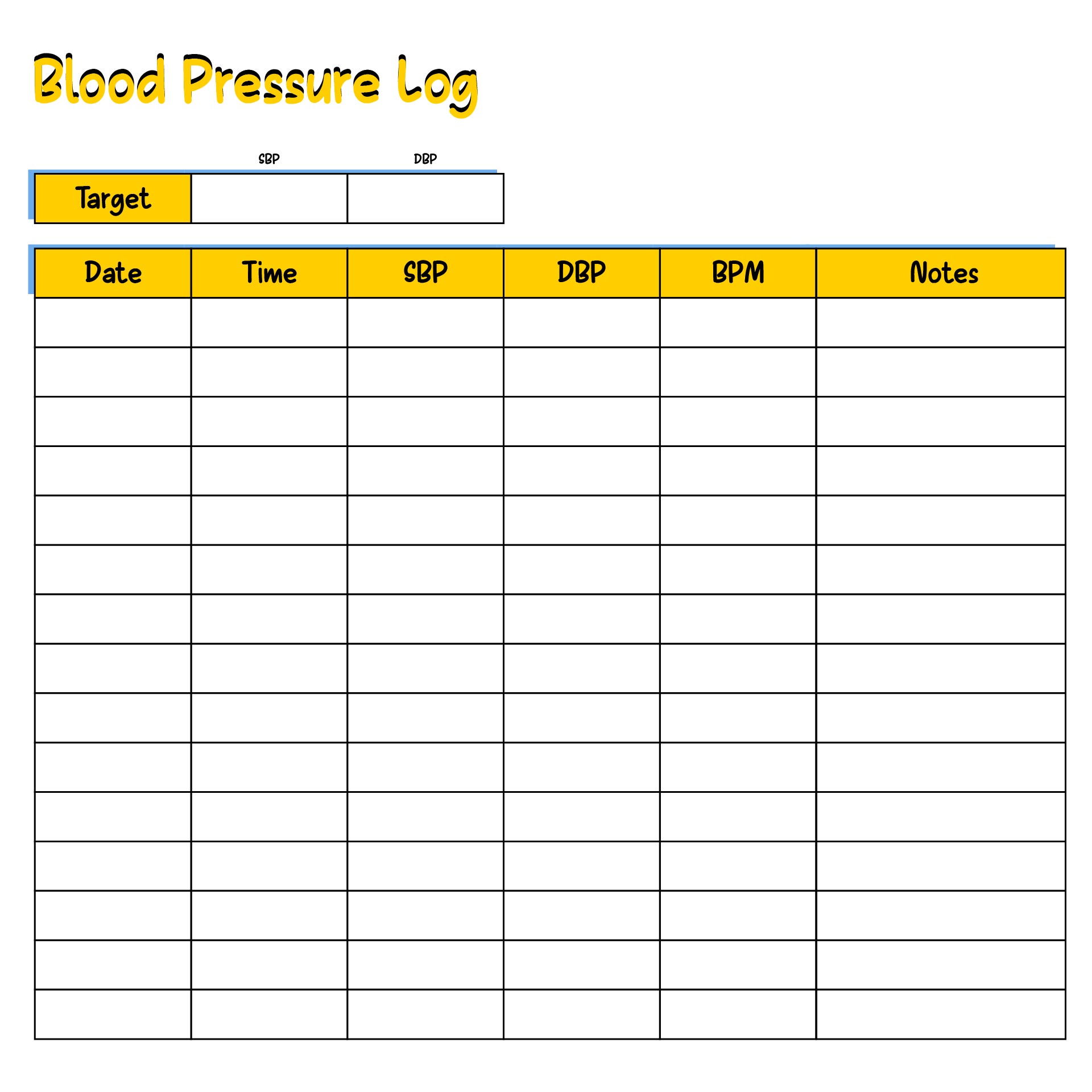 Blood Pressure Log Chart Printable Serieshon