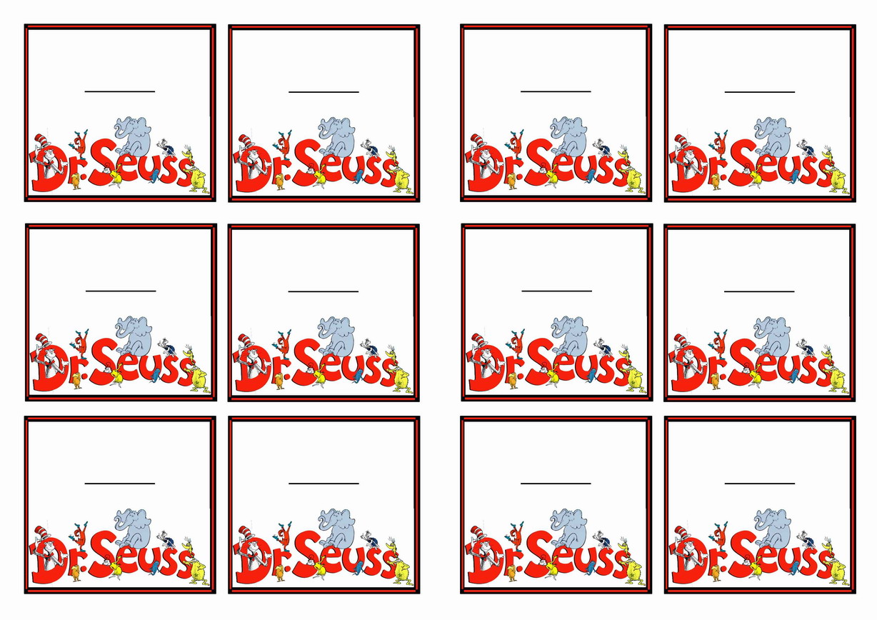 Dr. Seuss Name Tags Printable