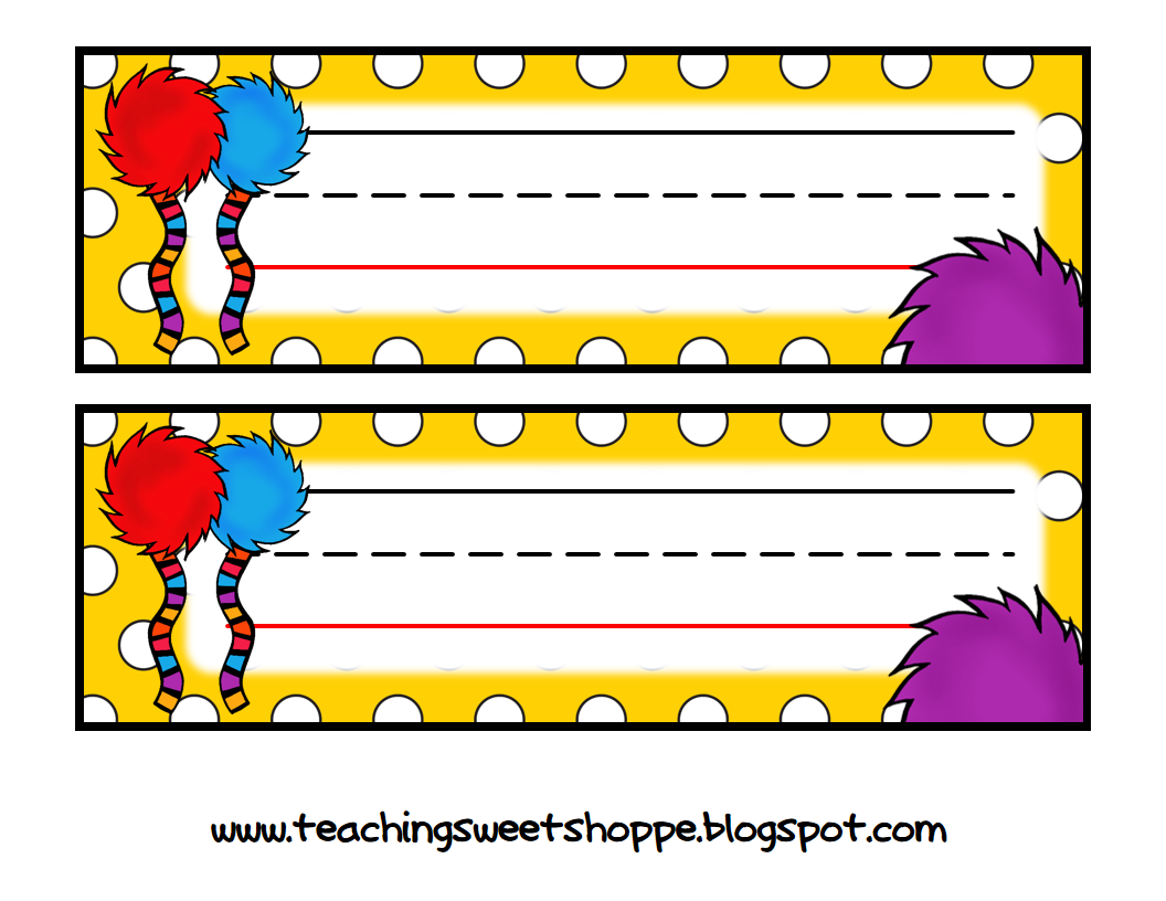 Dr. Seuss Name Tags Printable