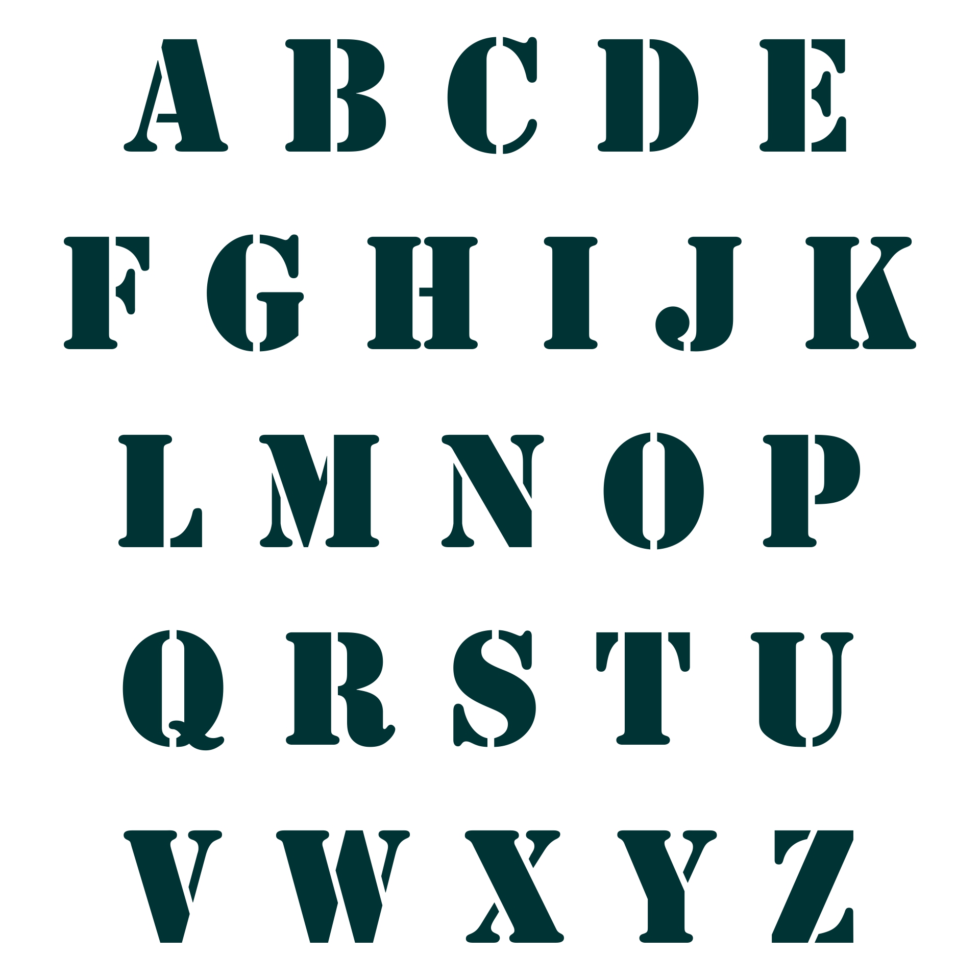 Big Alphabet Stencils