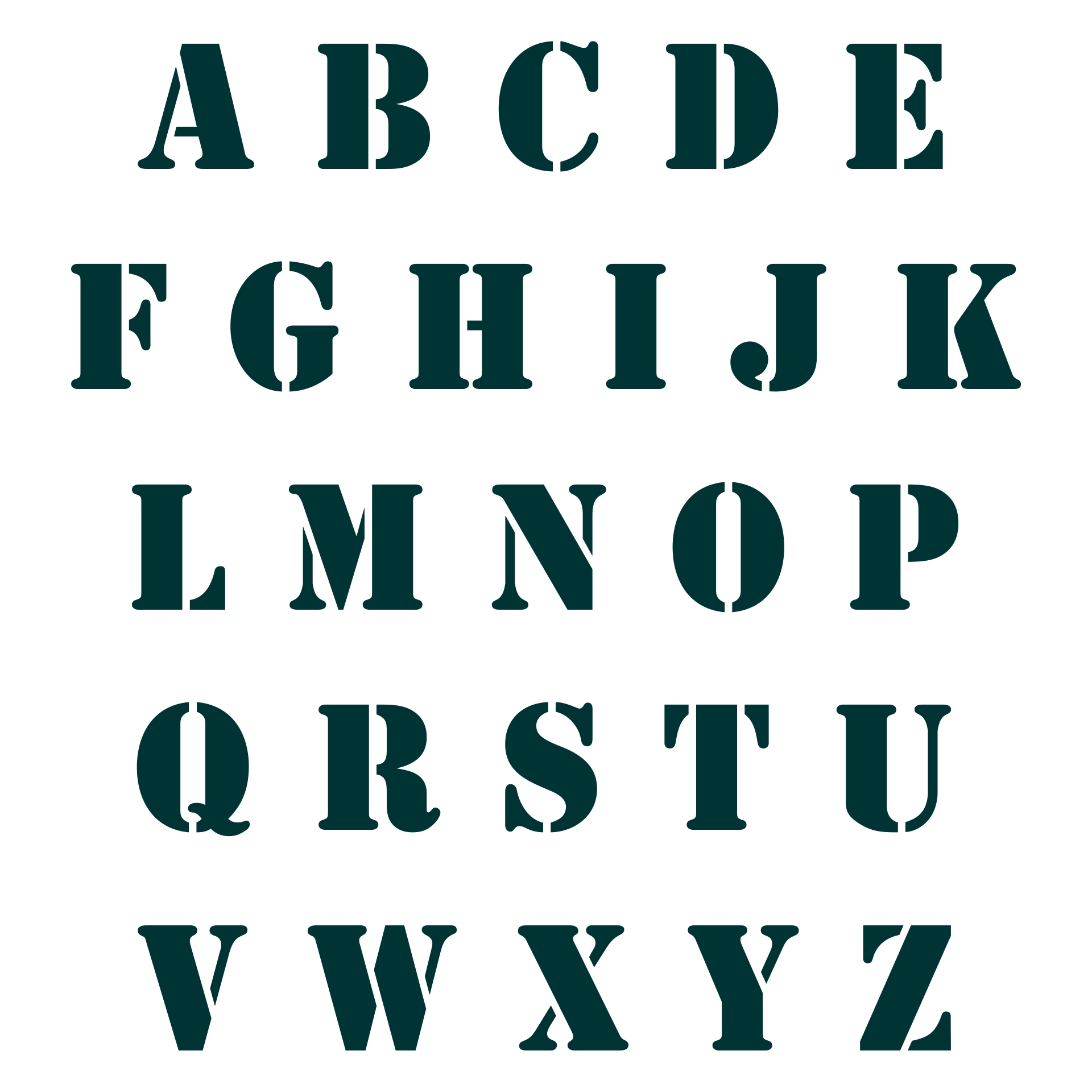 10 Best Big Alphabet Stencils Printable Printablee