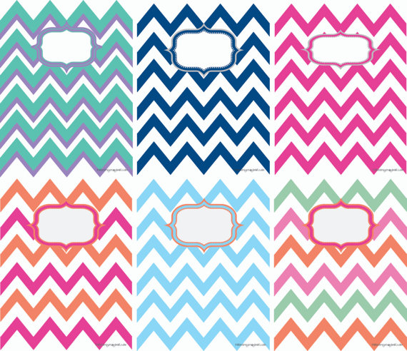 Printable Chevron Binder Covers