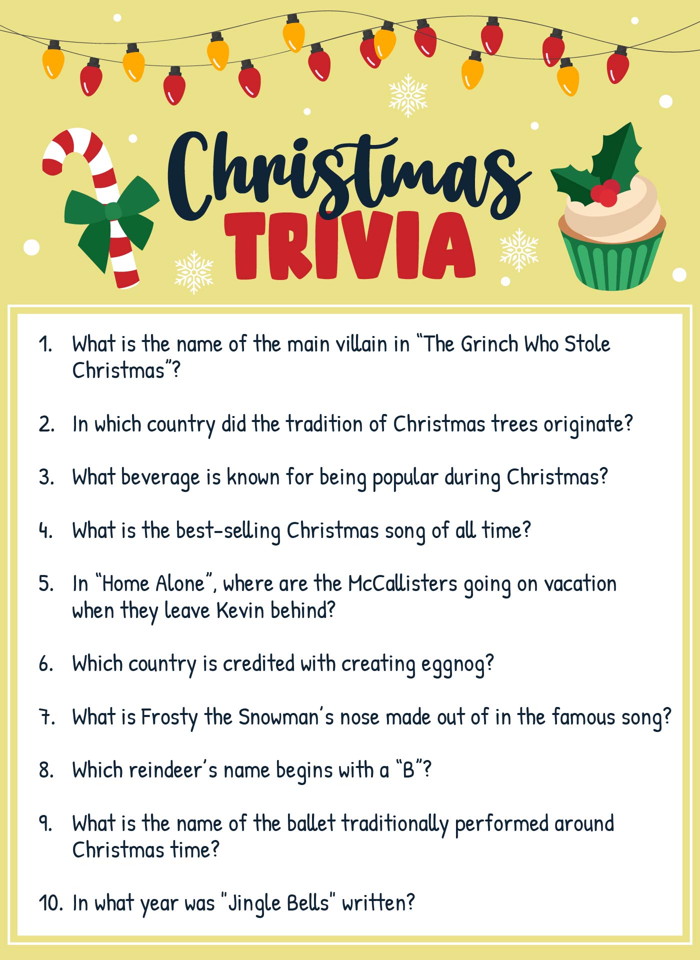 5 Best Printable Christmas Trivia For Adults PDF For Free At Printablee