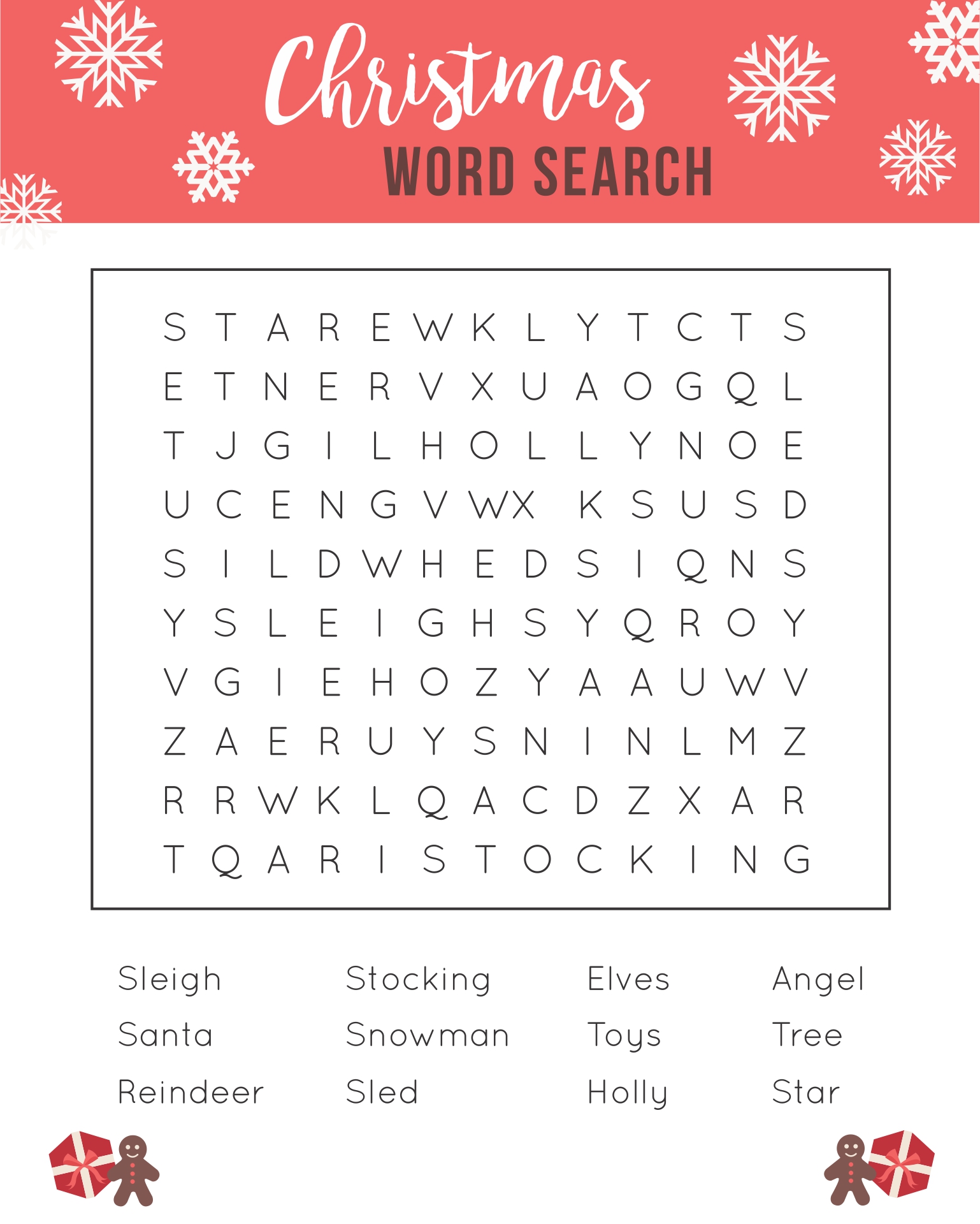 Christmas Word Scramble Game 15 Free PDF Printables Printablee