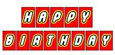 Happy Birthday LEGO Banner Printable