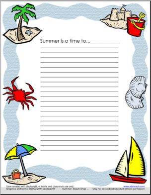 Summer Writing Prompt Printable