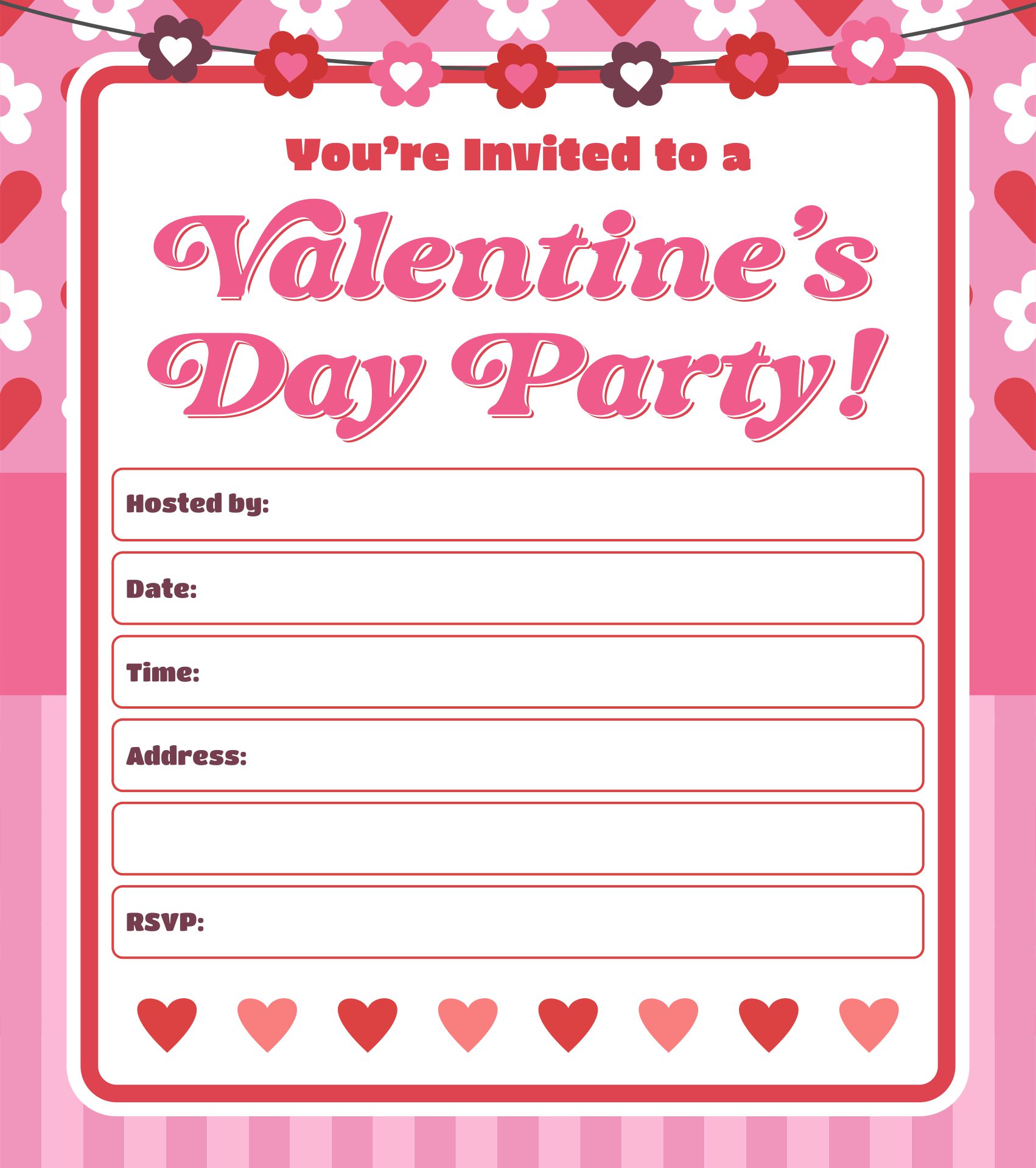 10 Best Valentine Printable Invitation Templates PDF For Free At Printablee
