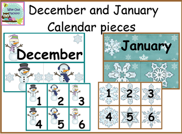 Calendar Printables Pieces