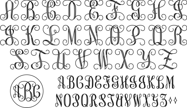 Interlocking Script Monogram Font