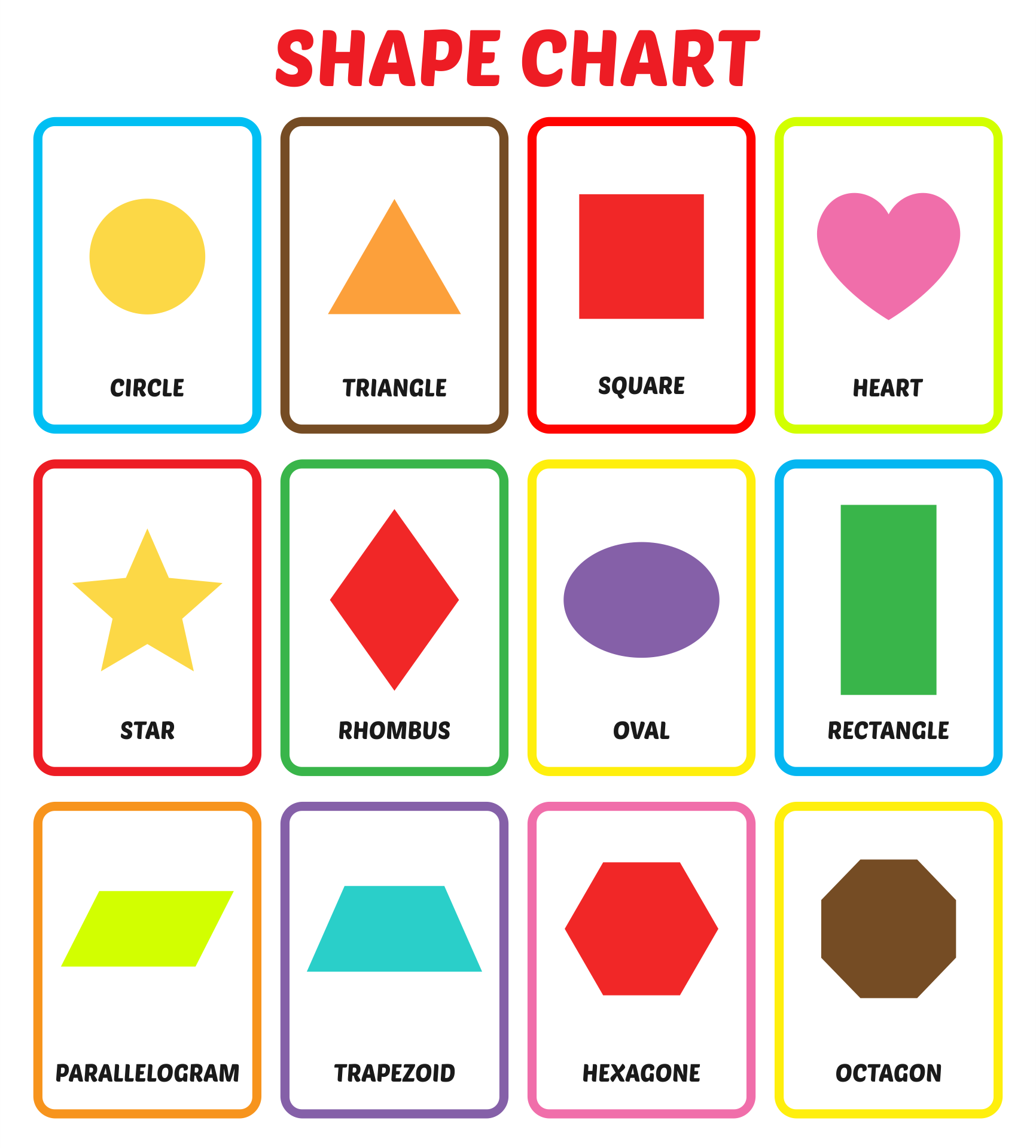 7 Best Kindergarten Printable Shapes Flash Cards
