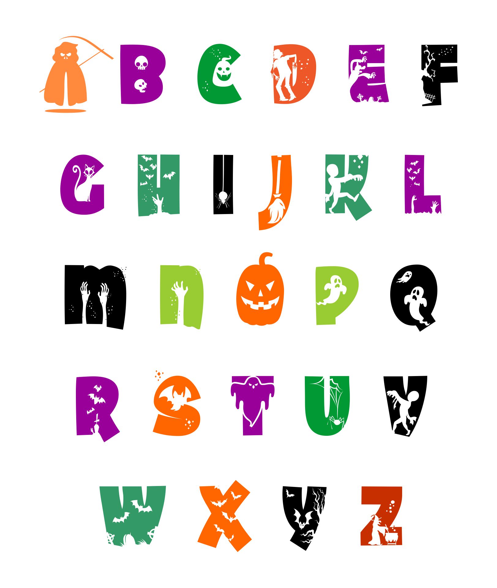 Free Printable Halloween Letters Printable Templates