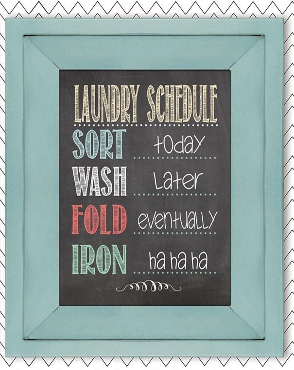 Laundry Chalkboard Printable