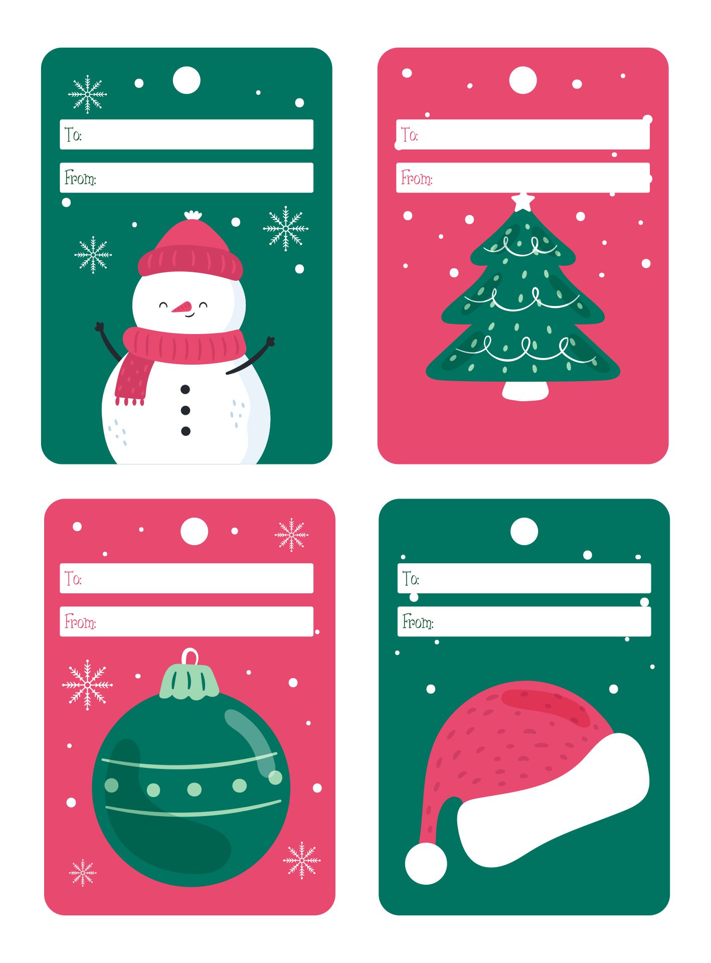 Blank Tags Labels Christmas 10 Free PDF Printables Printablee