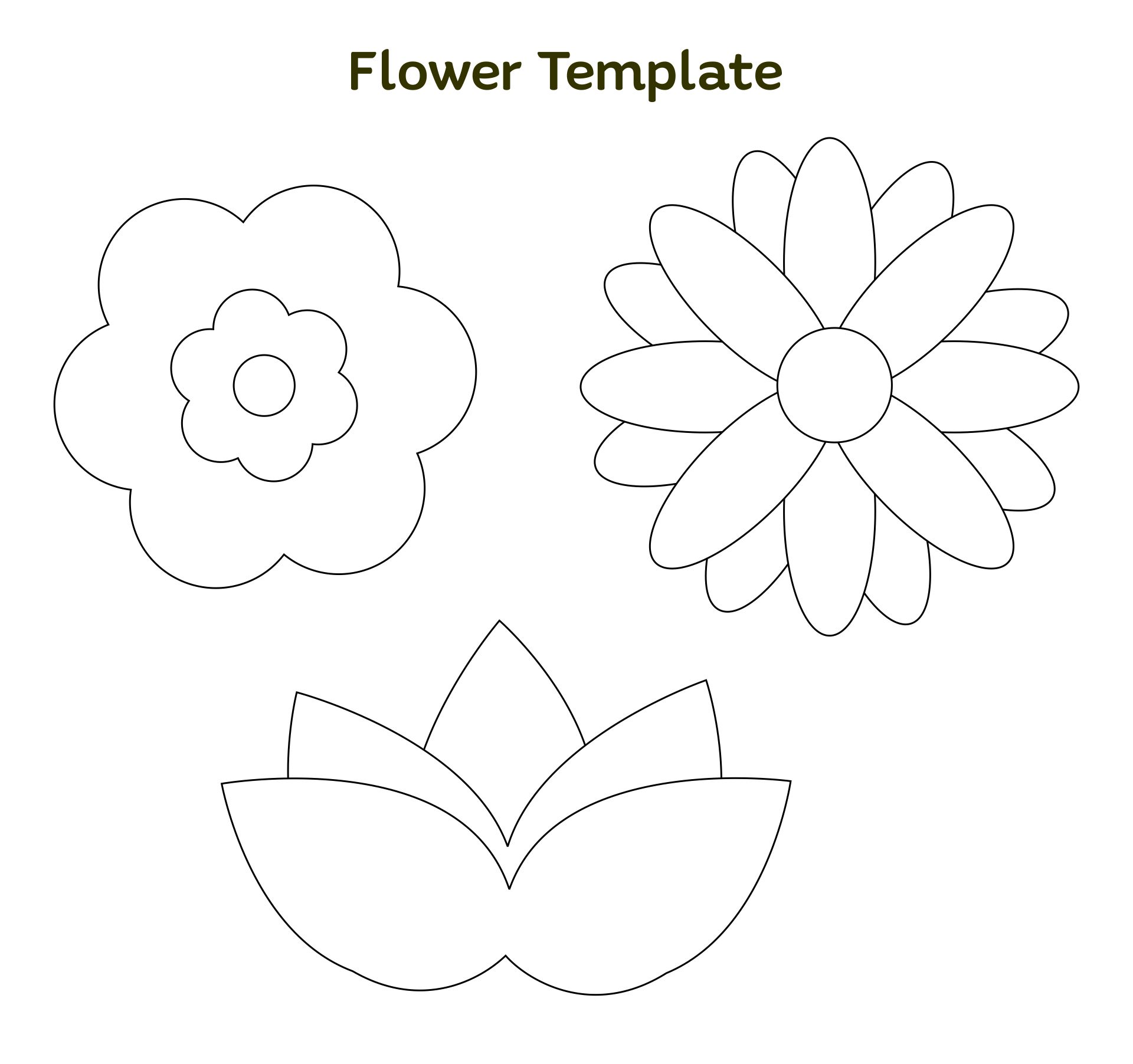 7 Best Printable Large Flower Template Color PDF For Free At Printablee