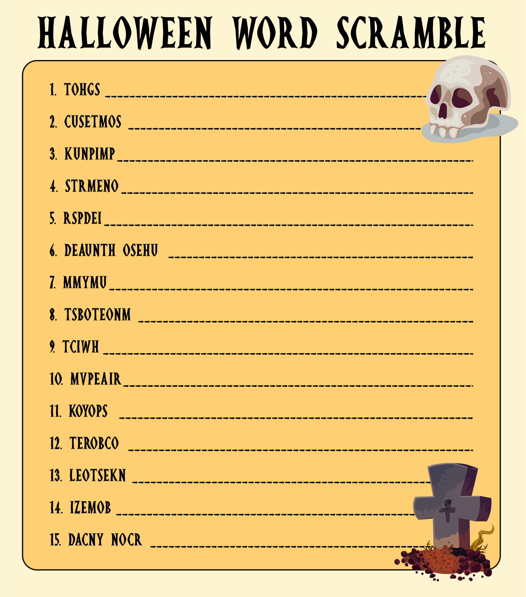 Printable Halloween Activity Worksheets