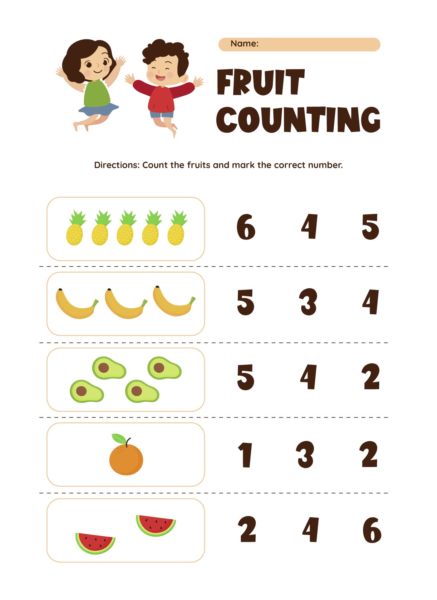 Printable Preschool Number Counting Worksheets