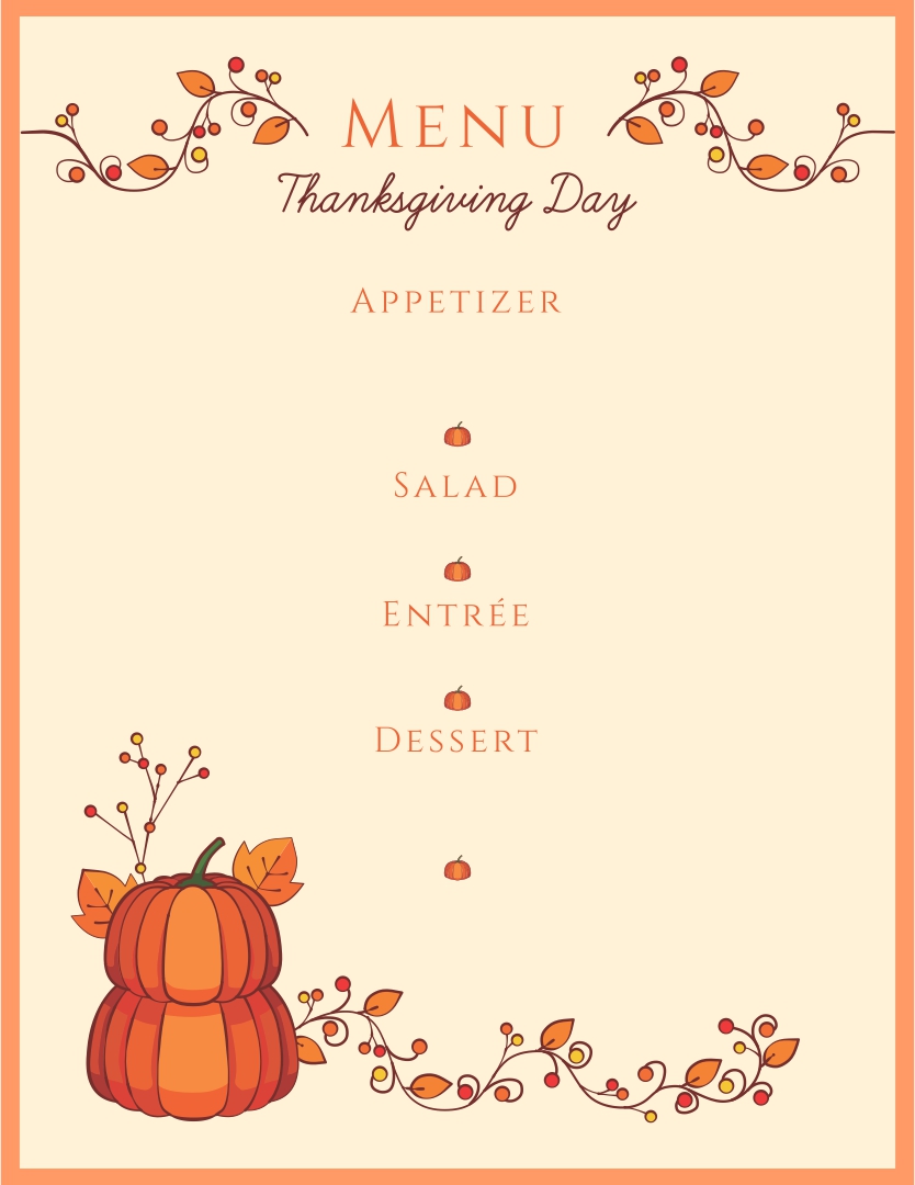 10 Best Printable Blank Templates For Thanksgiving PDF for Free at