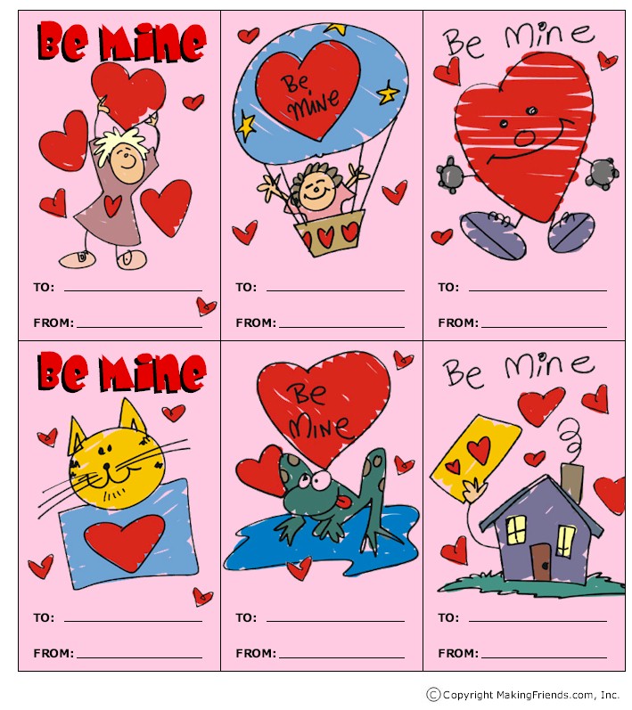 free printable valentine cards minis in pink and purple thrifty jinxy ...