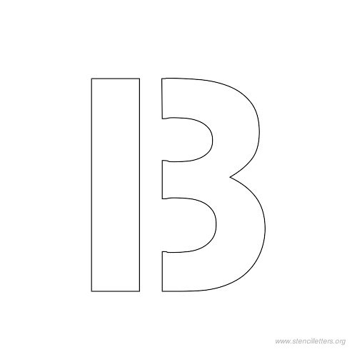1 Inch Printable Letter Stencils B