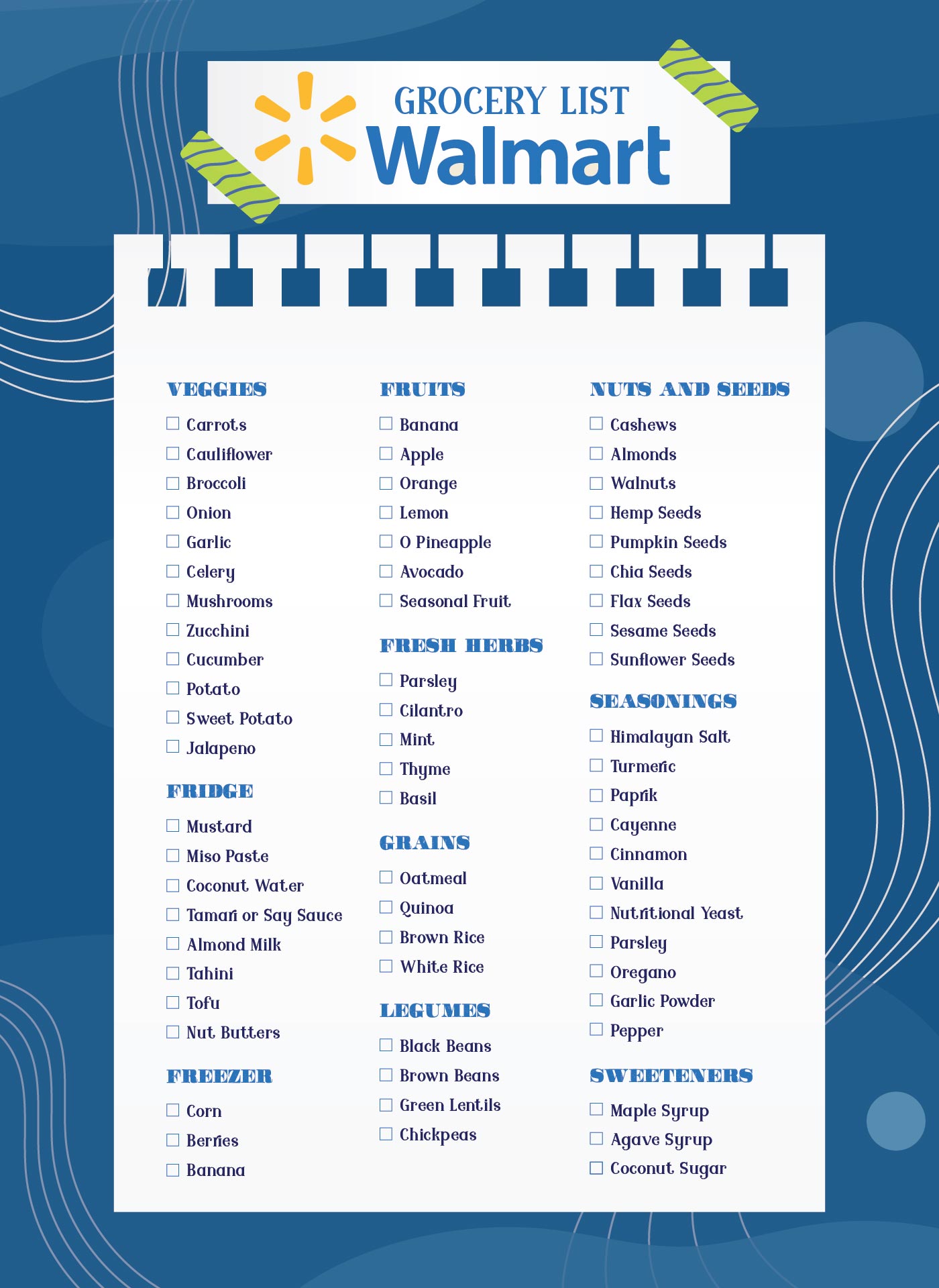 Free Printable Walmart Grocery List Free Printable Templates