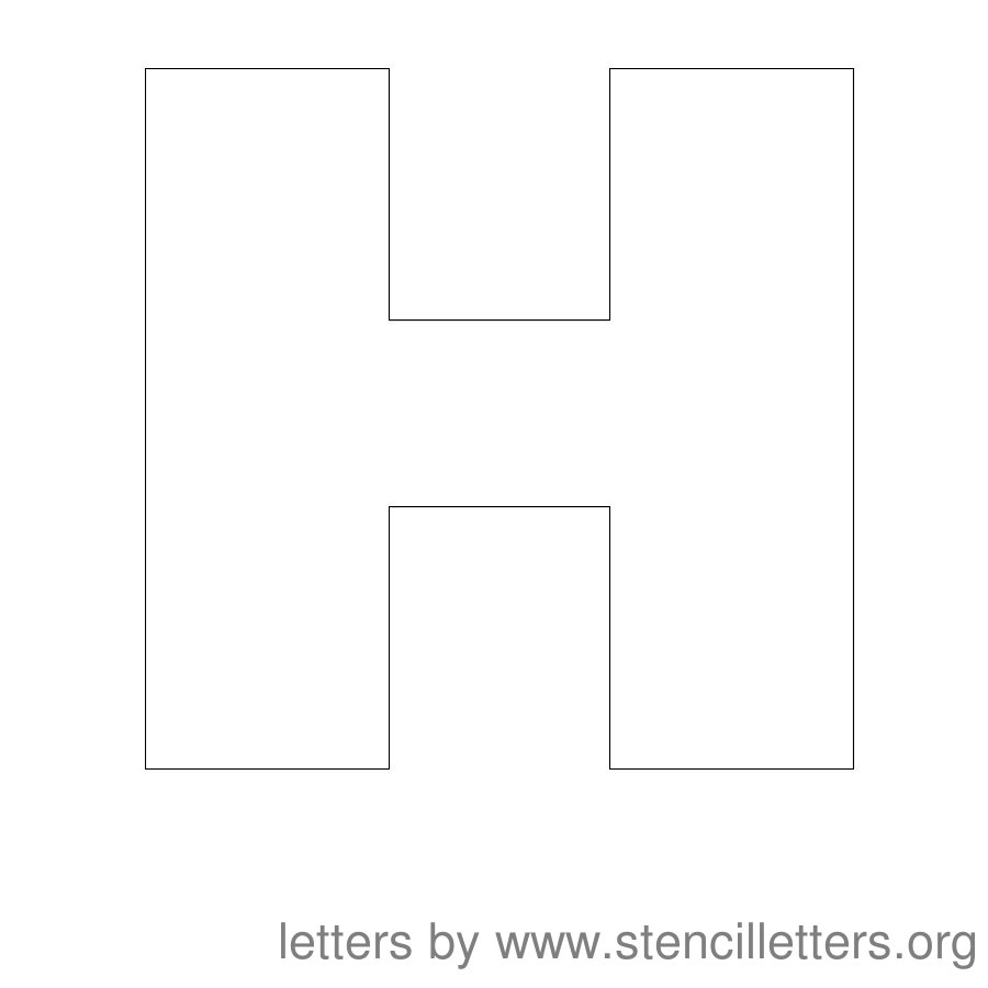 Printable Letter Stencils H