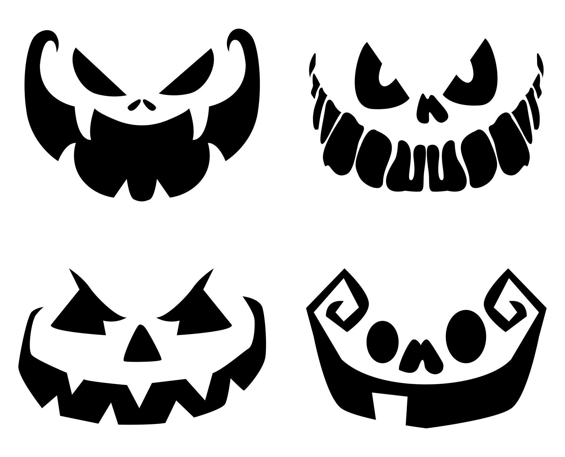 Pumpkin Carving Stencils Patterns - 6 Free PDF Printables | Printablee