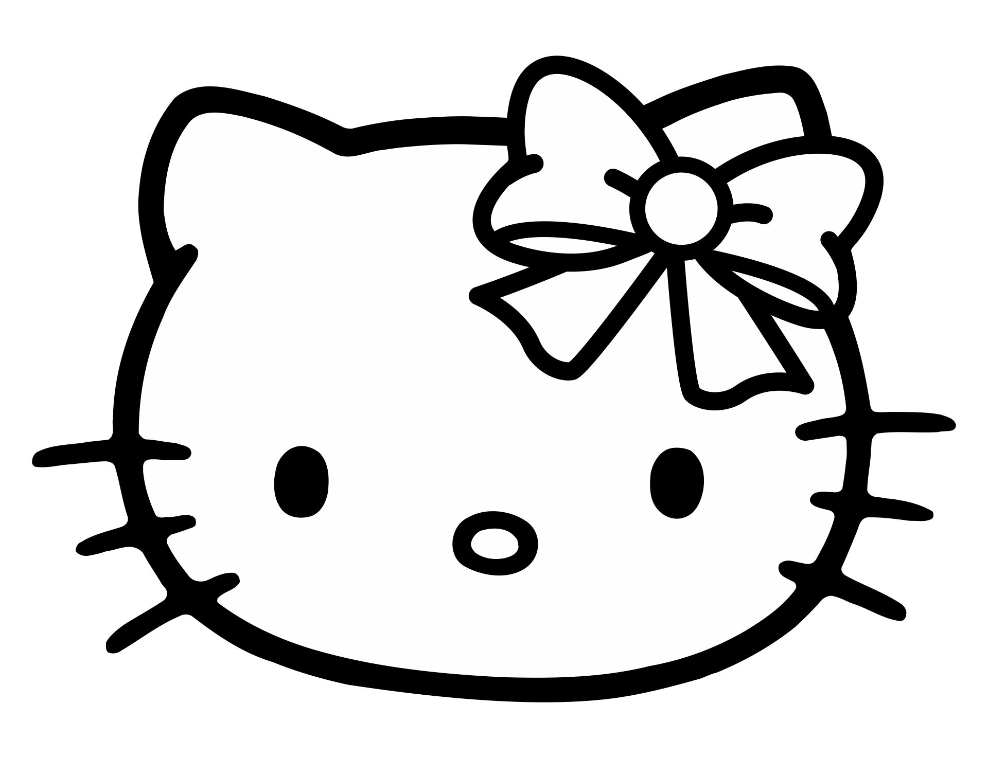 Printable Hello Kitty Face