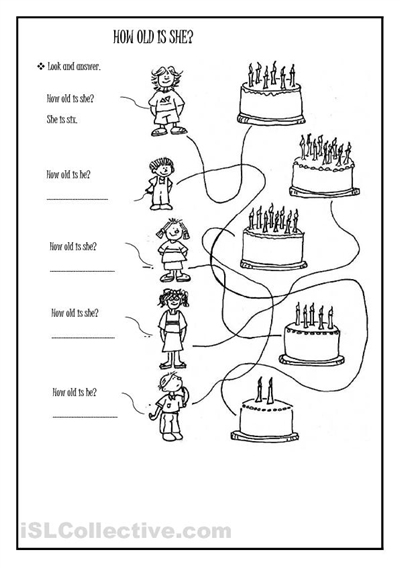 How Old Are You Printable Worksheets