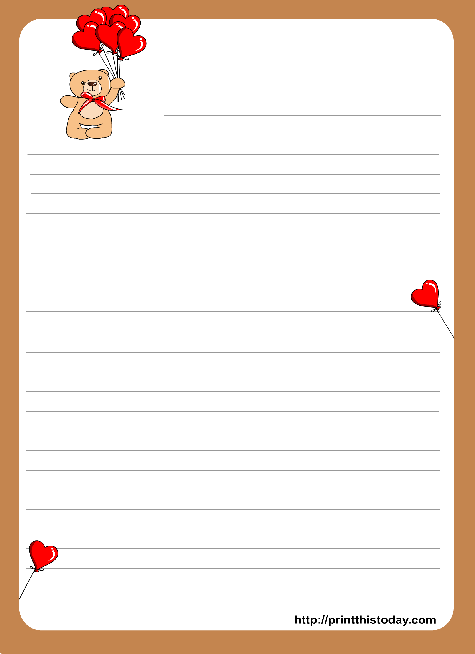 9 Best Images of Love Letter Stationery Printable - Printable Love ...
