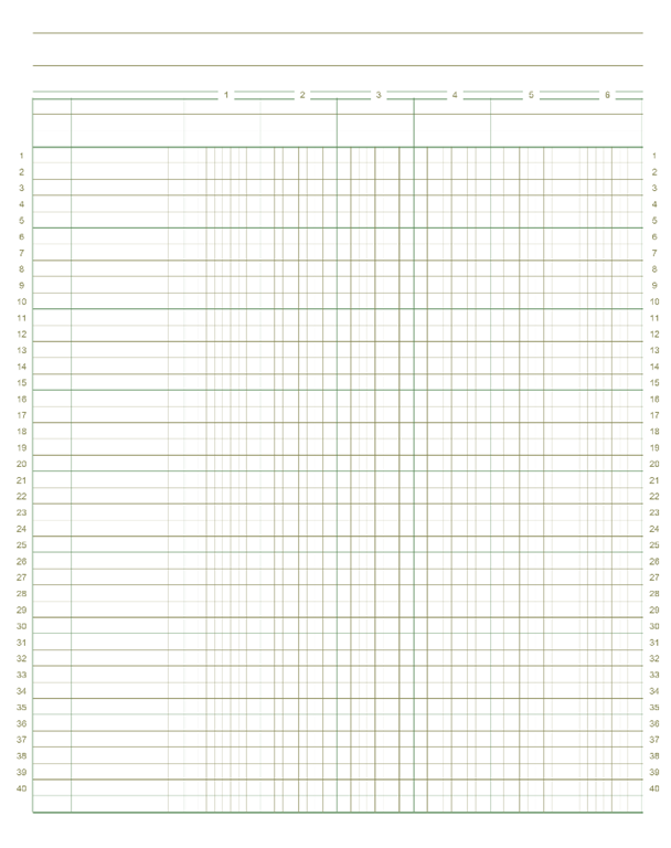 Printable Accounting Ledger Paper