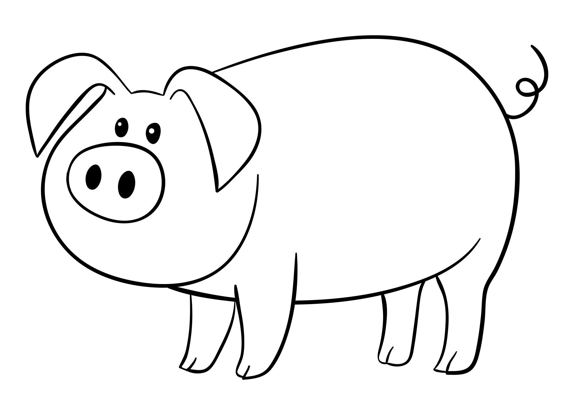 Free Printable Pig Template