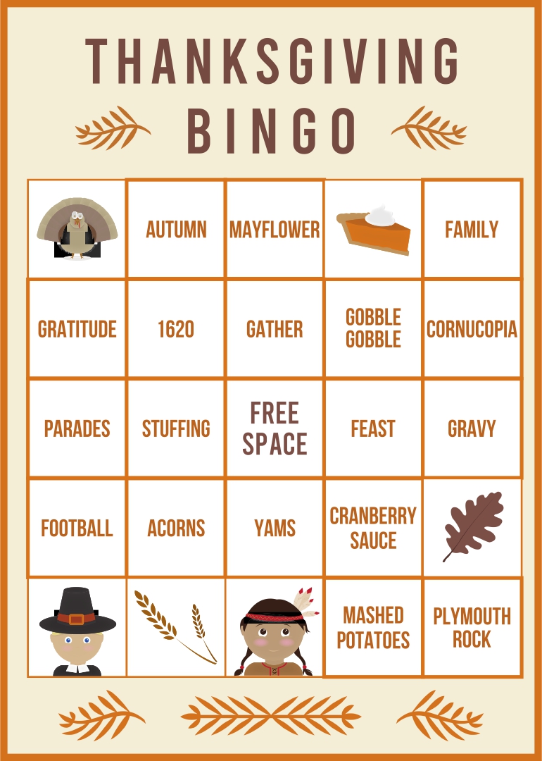 Printable Thanksgiving Games For Family