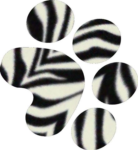 Zebra Paw Print Clip Art