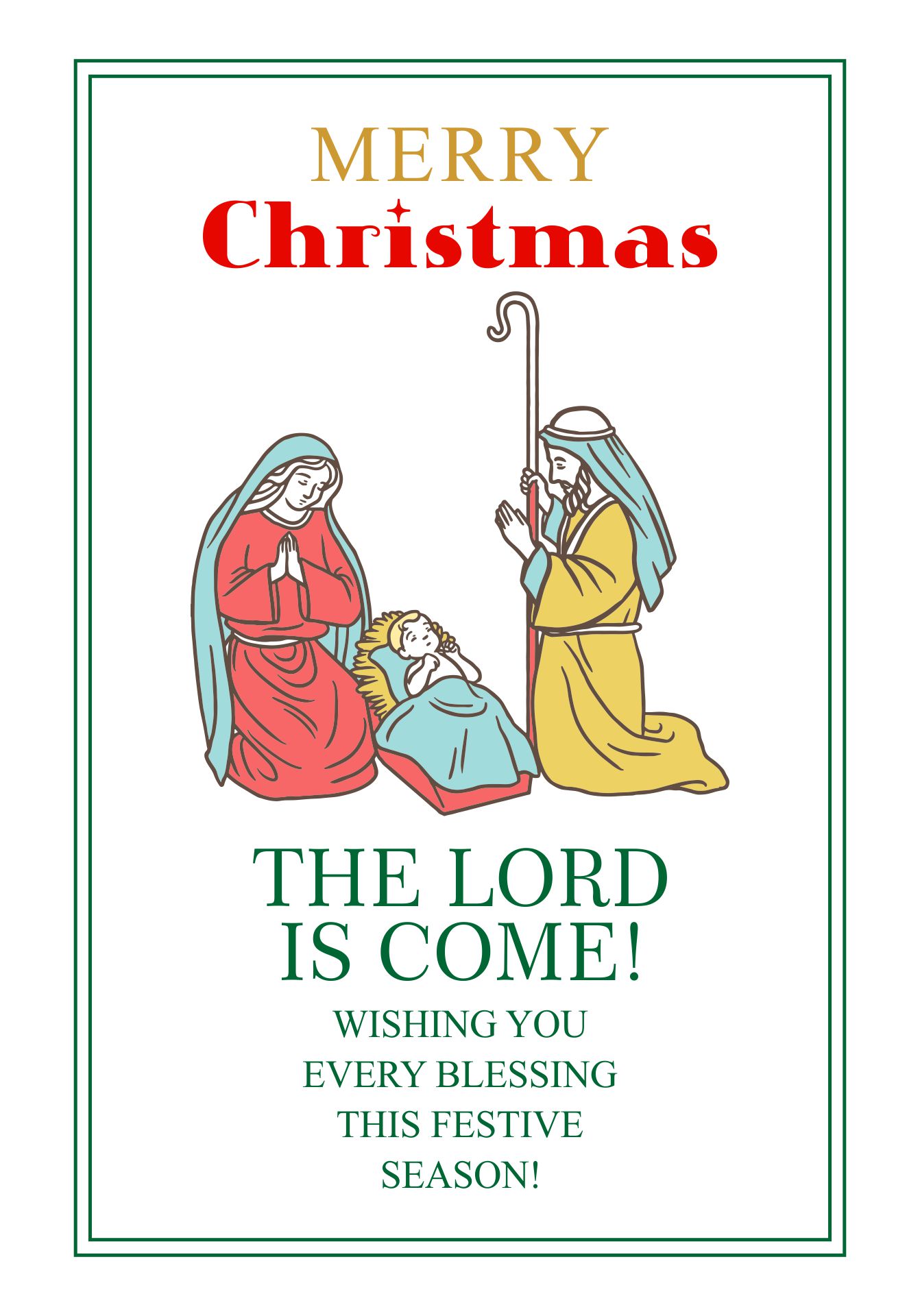 Christian Christmas Cards 10 Free PDF Printables Printablee