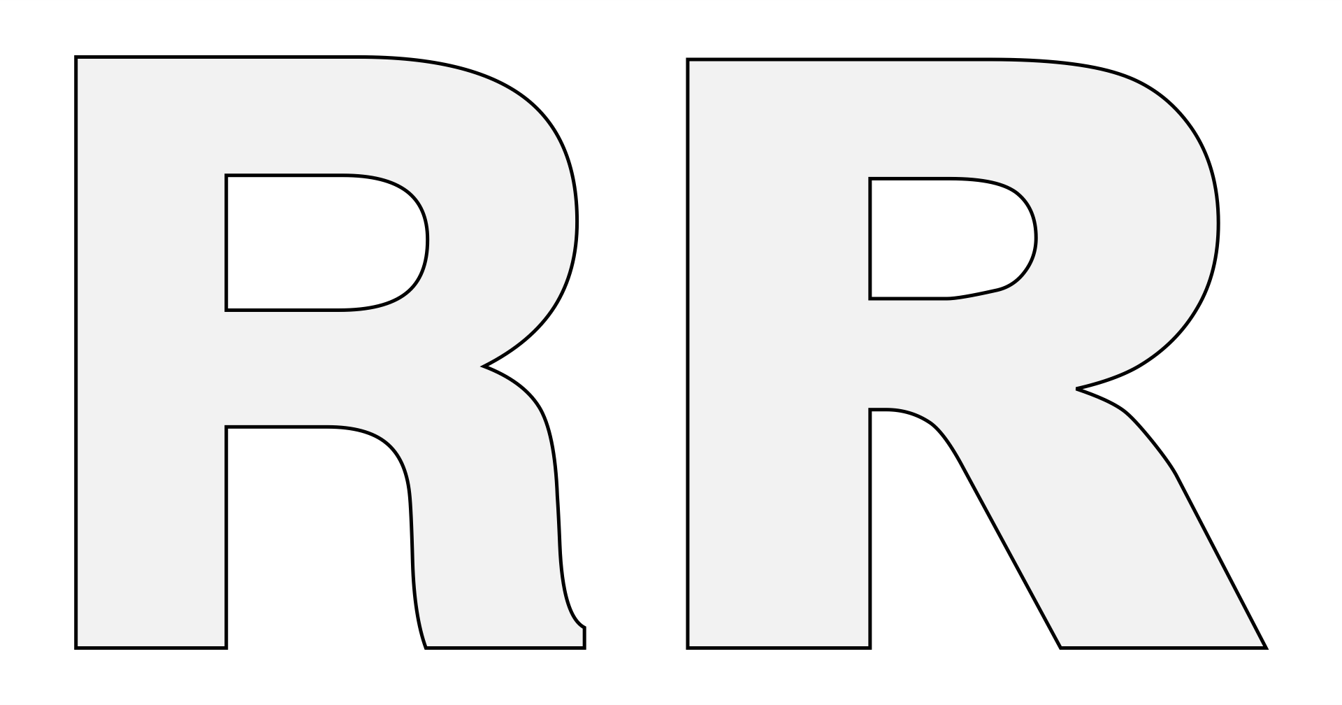 Letter R Template Printable
