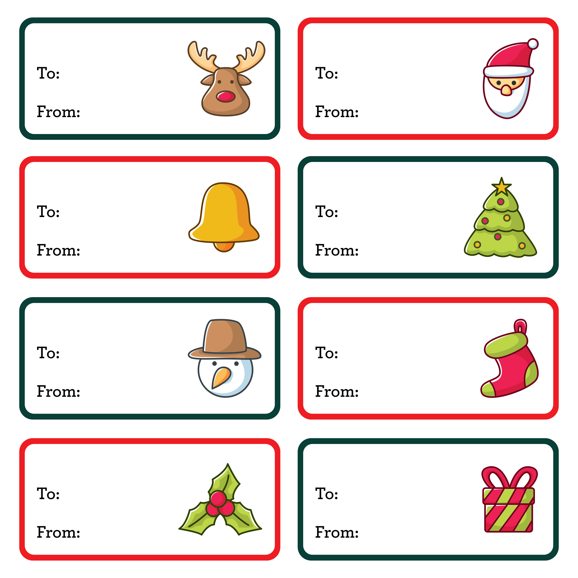 Christmas Label Templates Free Download