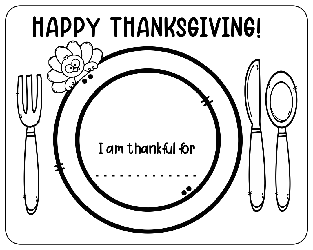 10 Best Free Printable Thanksgiving Placemats Template PDF For Free At