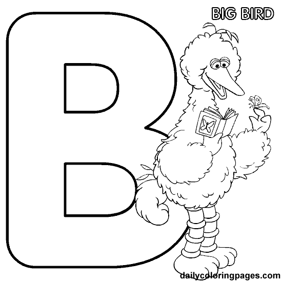 Sesame Street Alphabet the Letter a Coloring Pages