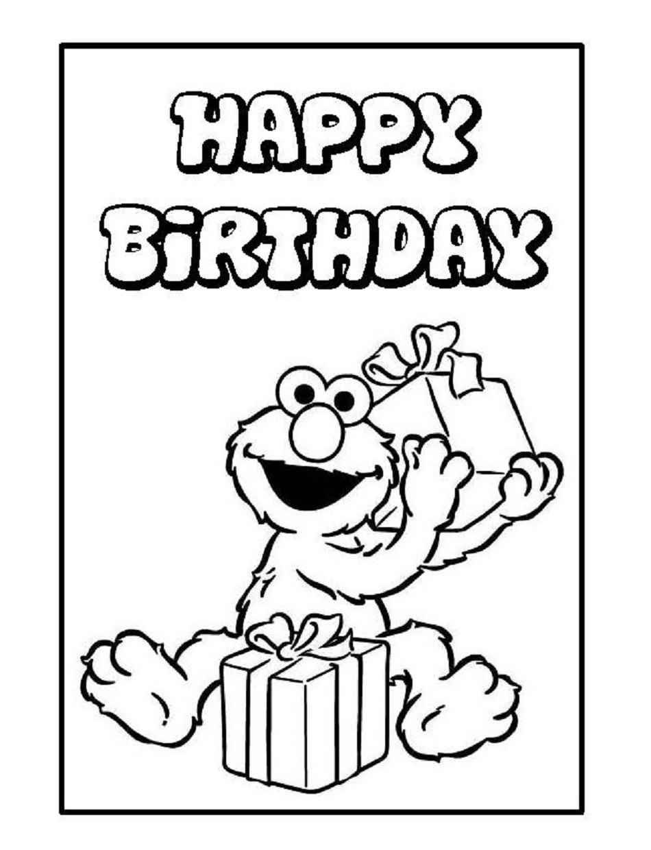 Sesame Street Birthday Coloring Pages