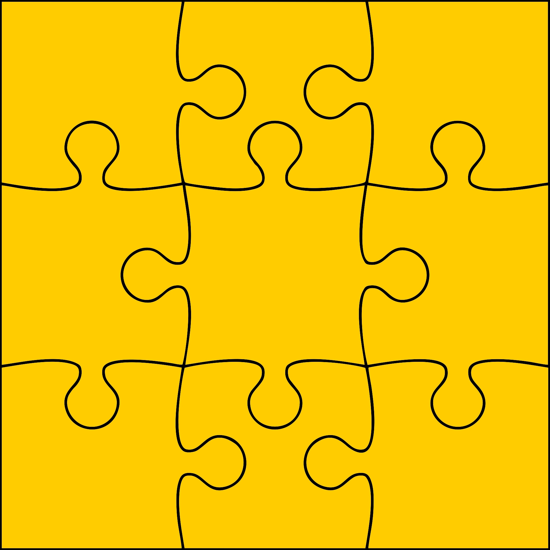 9 Piece Jigsaw Puzzle Template Printable