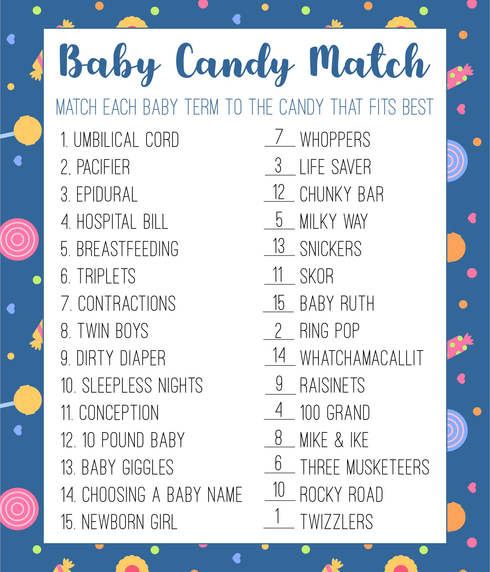 Free Printable Name That Candy Bar Game Printable Templates Free