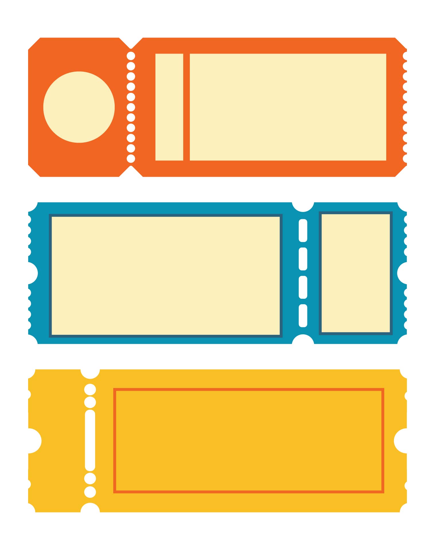 Ticket Clipart Template