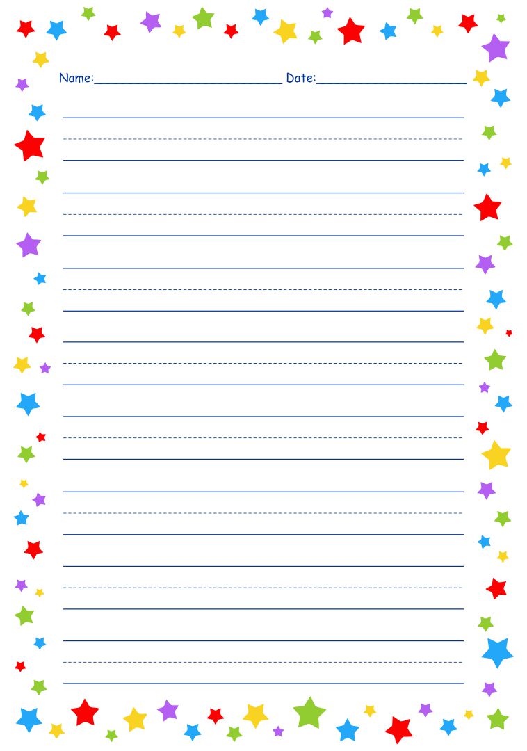 Download this free handwriting paper in PDF format. Printable kindergarten  writing pape…