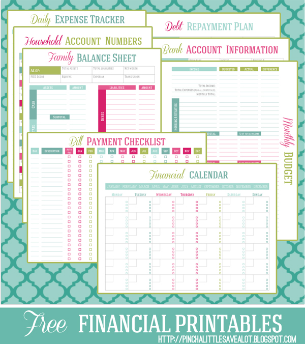 Printable Financial Trackers